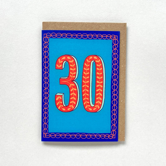 Happy 30th Birthday Card