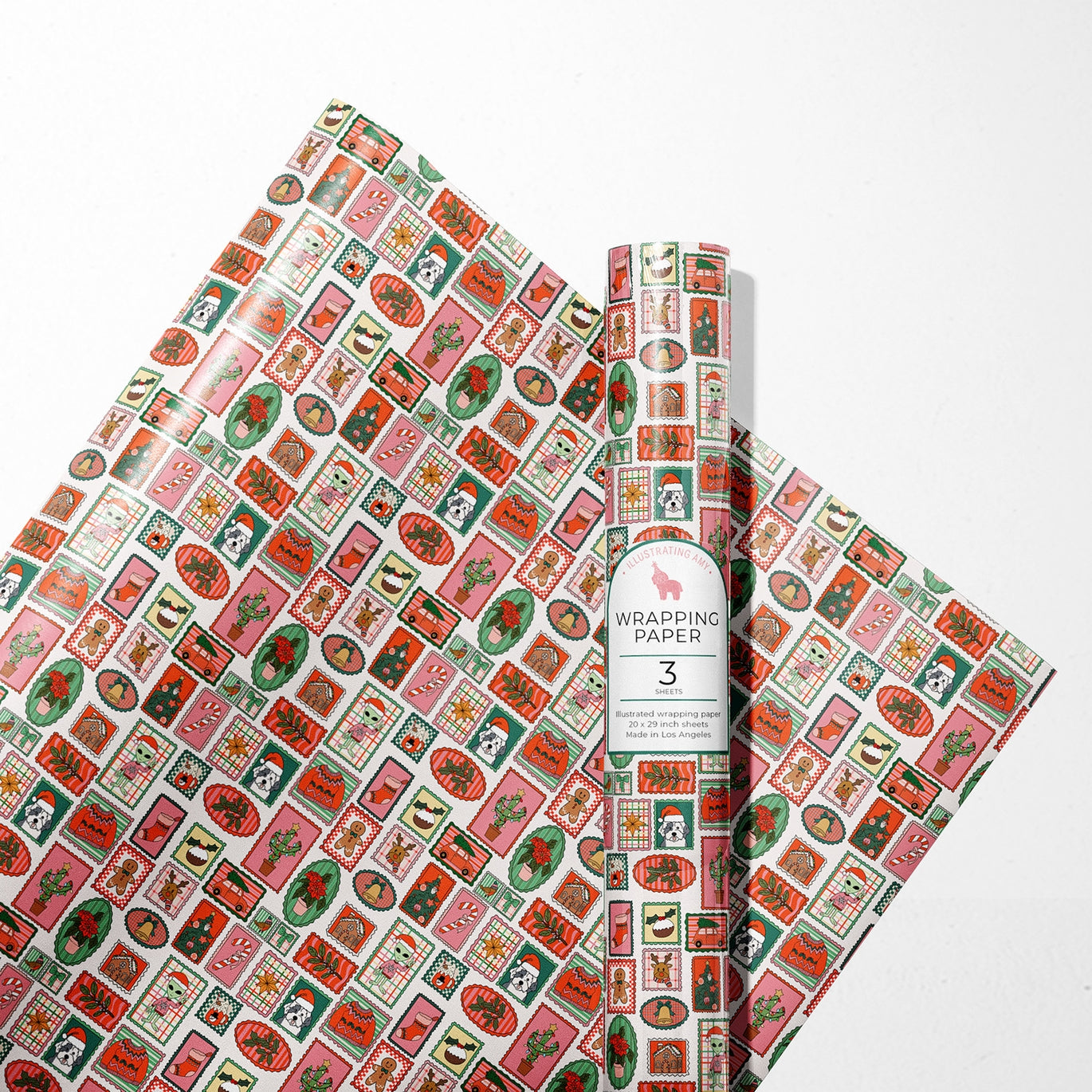 Holiday Stamp Gift Wrap