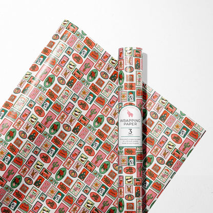 Holiday Stamp Gift Wrap