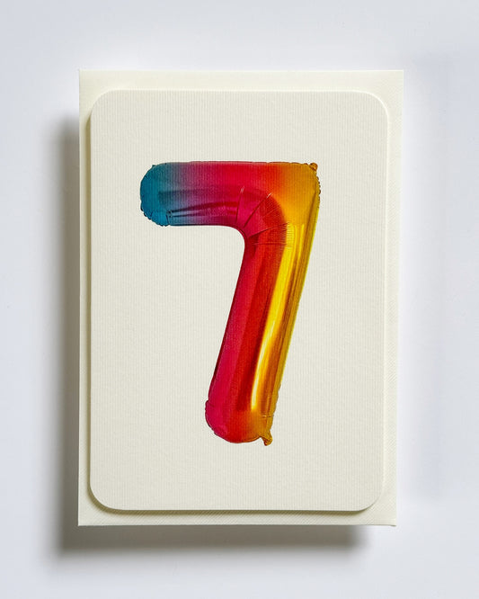 Birthday Balloon No. 7 Card