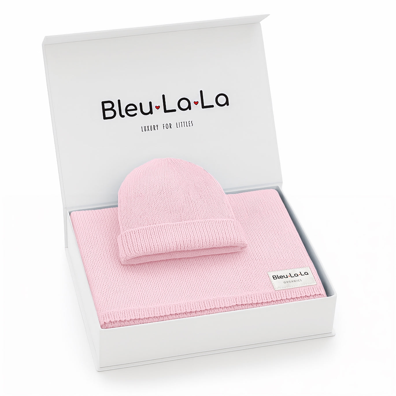 100% Organic Cotton Blanket & Hat Gift Set