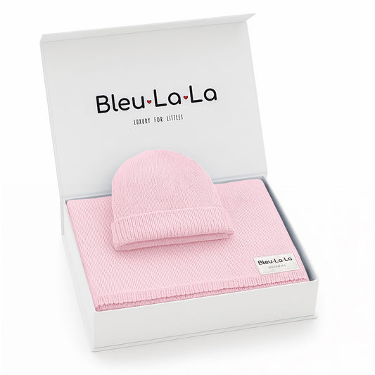 100% Organic Cotton Blanket & Hat Gift Set