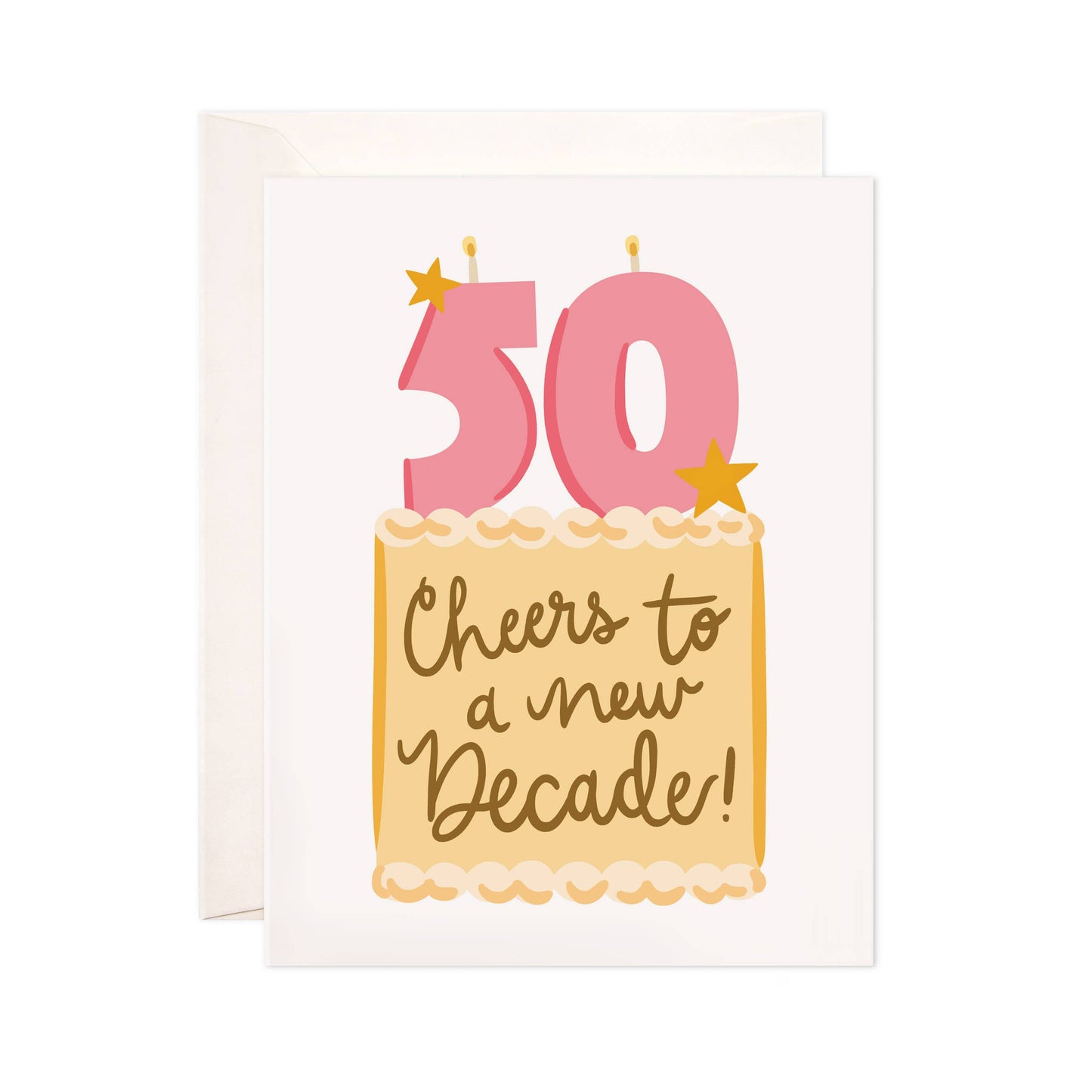 Fifty Cake Greeting Card