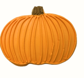 Giant Orange Pumpkin Cookie