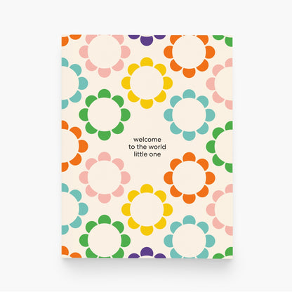 Geometric Flowers New Baby Greeting Card