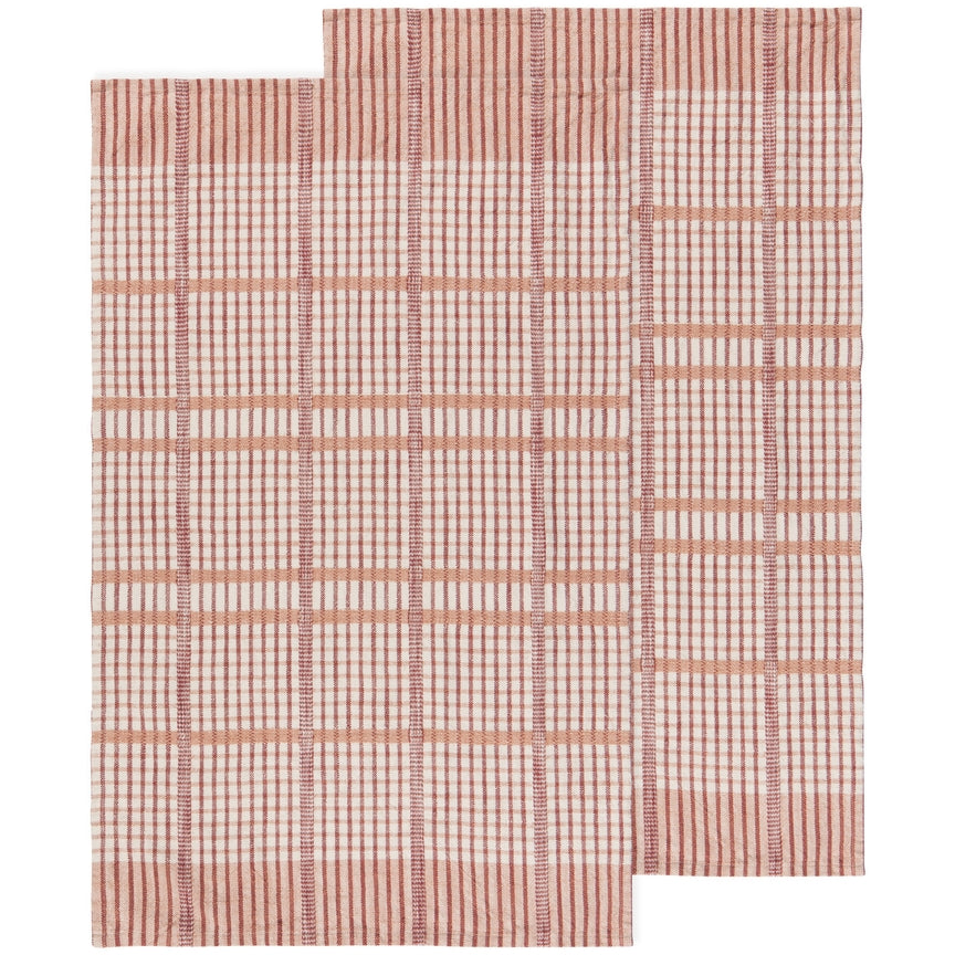 Bisque Finley Check Dishtowels