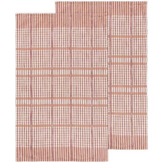 Bisque Finley Check Dishtowels