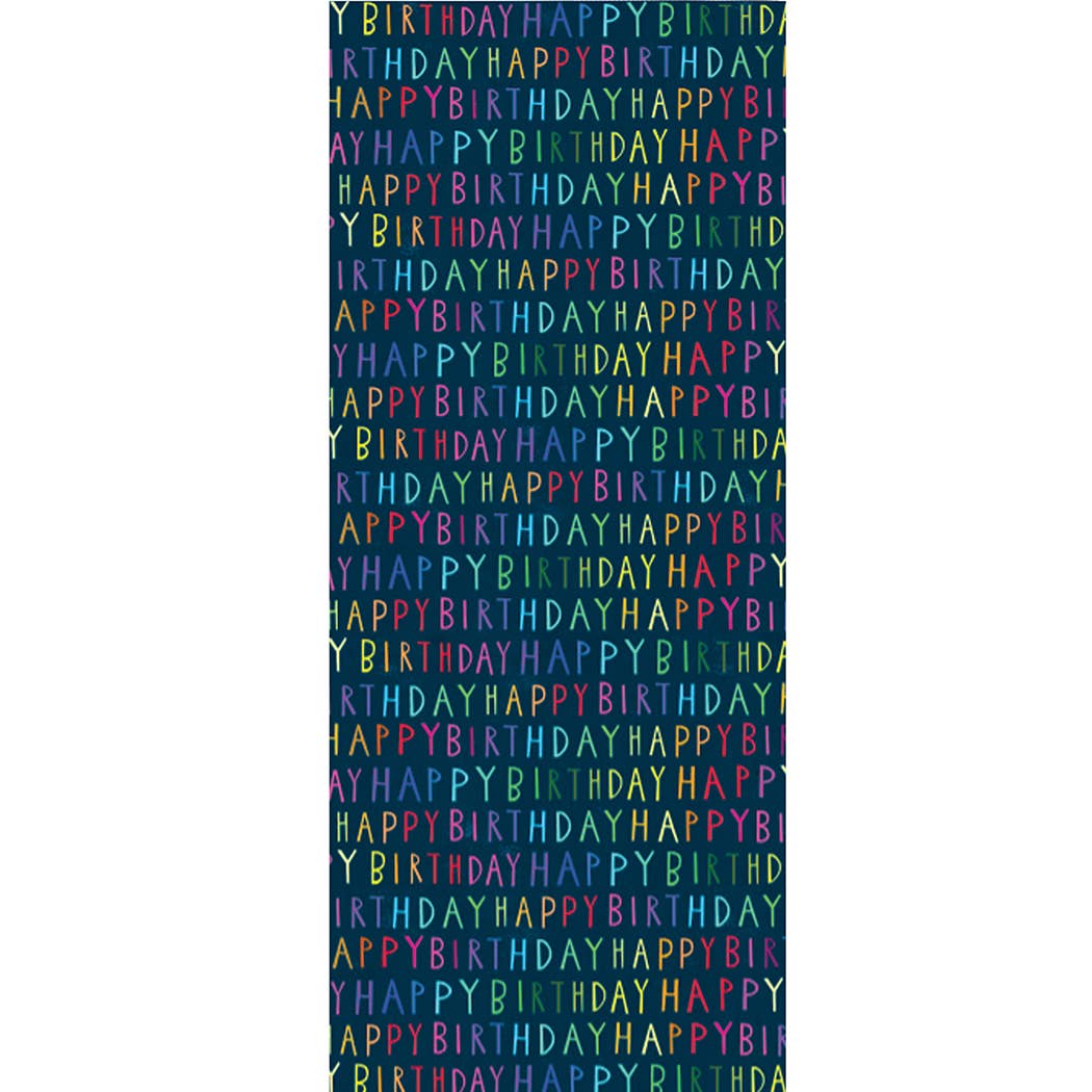 Happy Birthday Navy Tissue Paper Pack