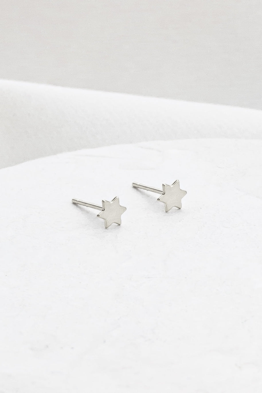 Tiny Star of David Earrings