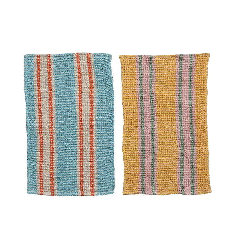 Striped Waffle Tea Towel