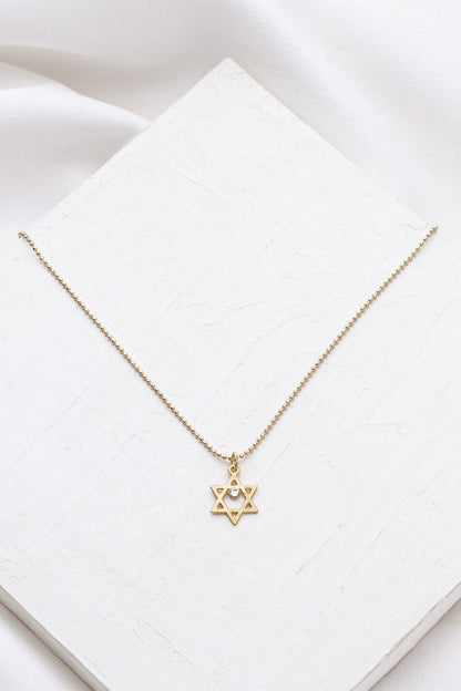 Star of David Necklace with Crystal