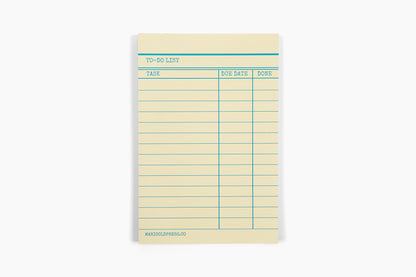 Library Card Notepad