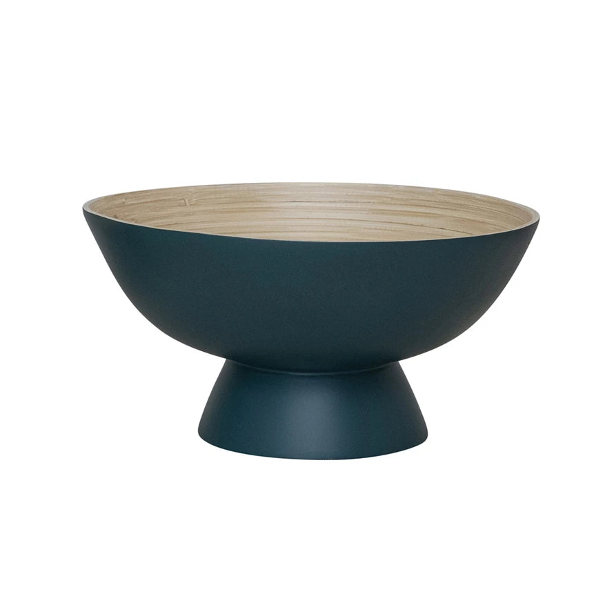 Matte Bamboo Footed Bowl