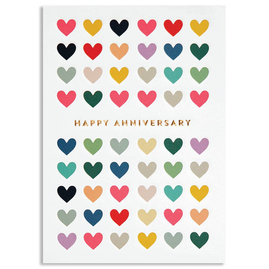 Happy Anniversary Hearts Card