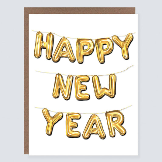 New Year Balloon Card