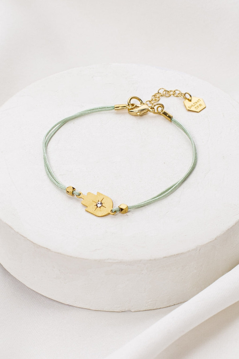 Hamsa On String Bracelet