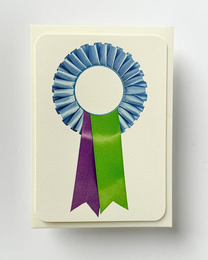 Cornflower, Lime & Lavender Rosette Card