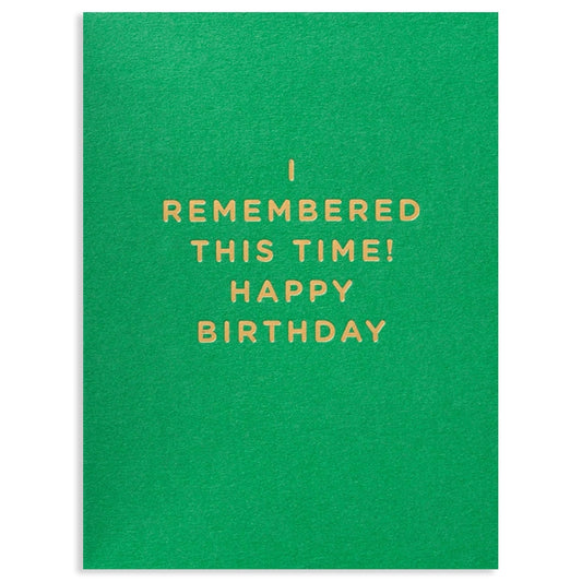 Remembered Birthday Card