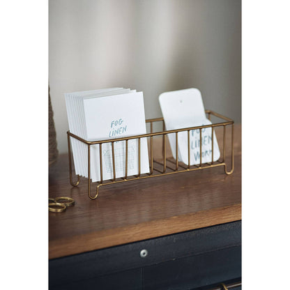 Brass Wire Slender Basket