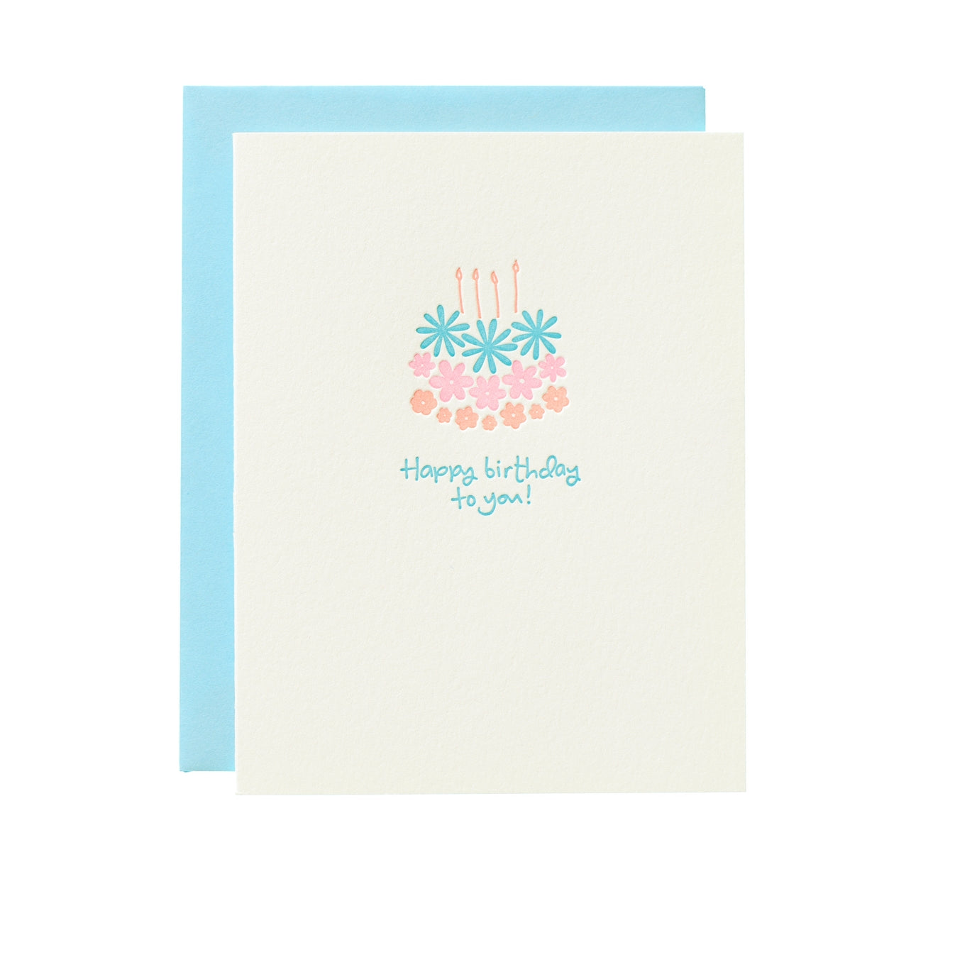 Flower Cake Birthday Greeting Card