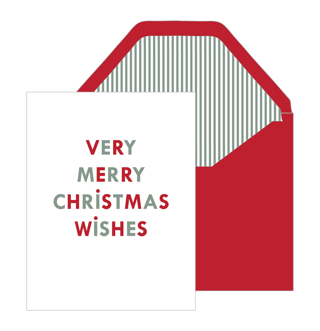 Very Merry Christmas Wishes Card