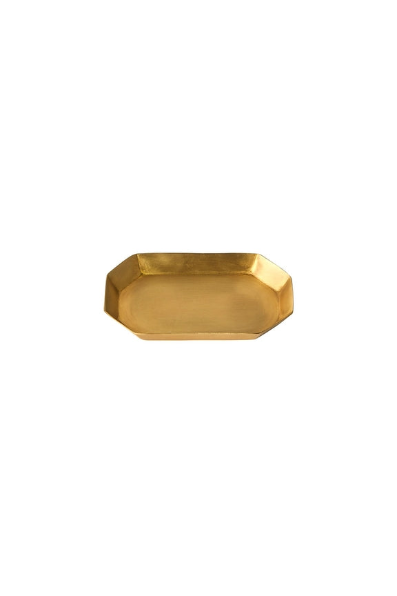 Long Octagonal Brass Tray