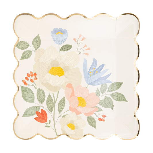 Floral Corner Plate