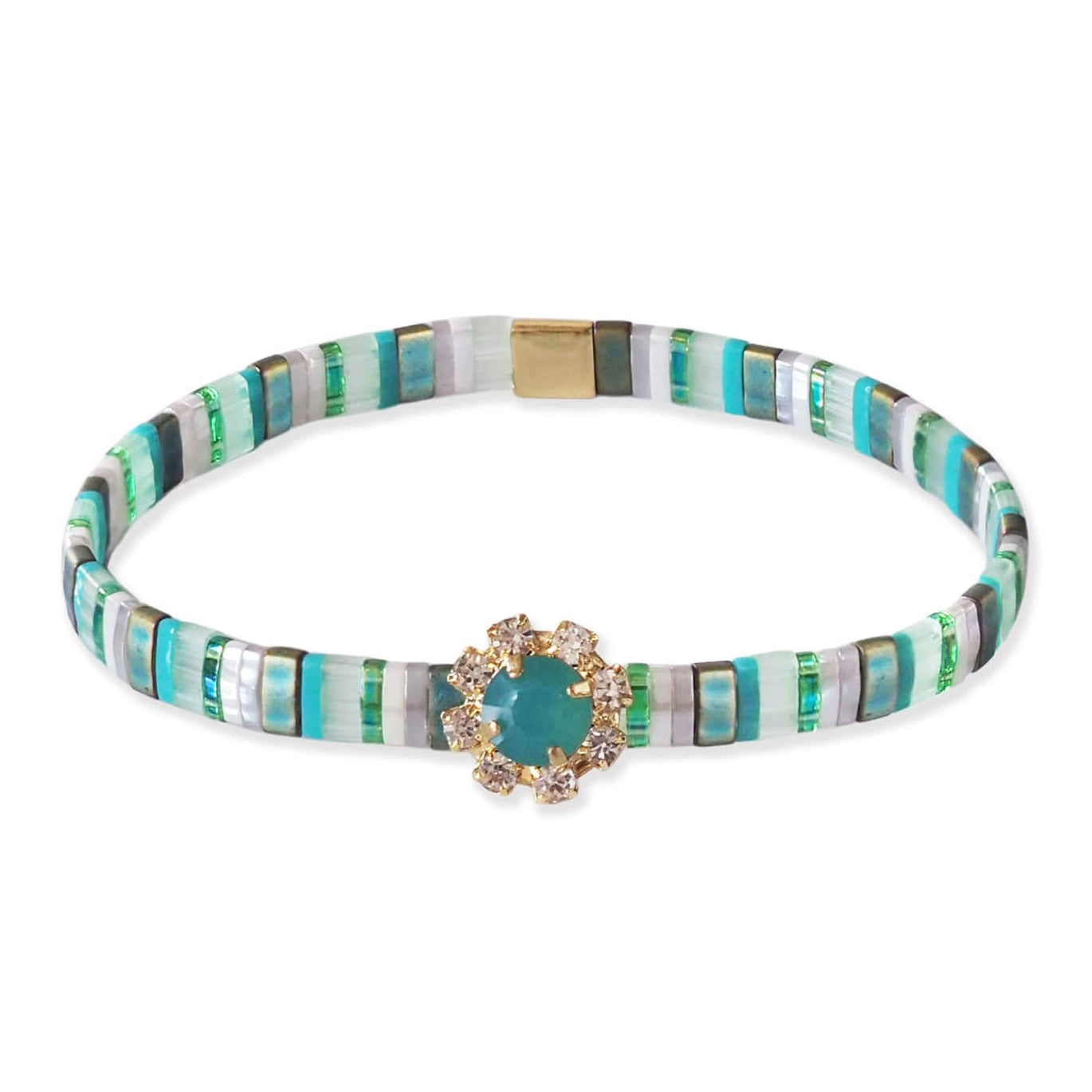 Tila Bracelet with Round Stone