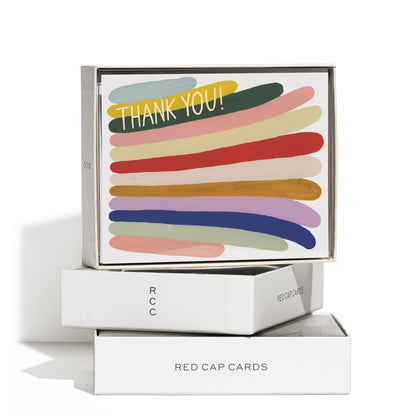 Rainbow Stripes Thank You Card - Boxed Set