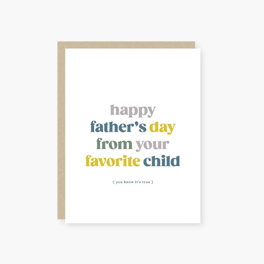 Favorite Child Father's Day Card