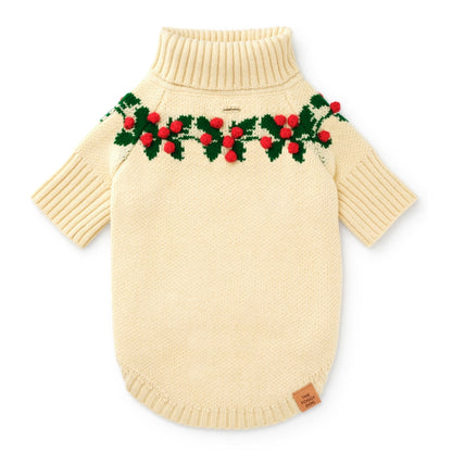 Holly Bobble Dog Sweater