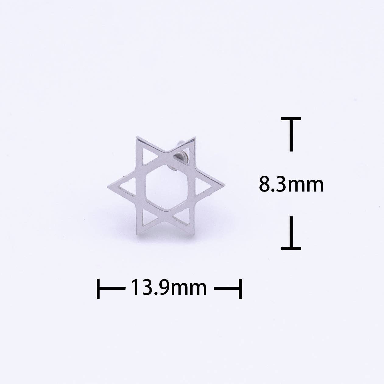 Star of David Minimalist Stud Earrings