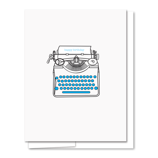 Typewriter Birthday Card