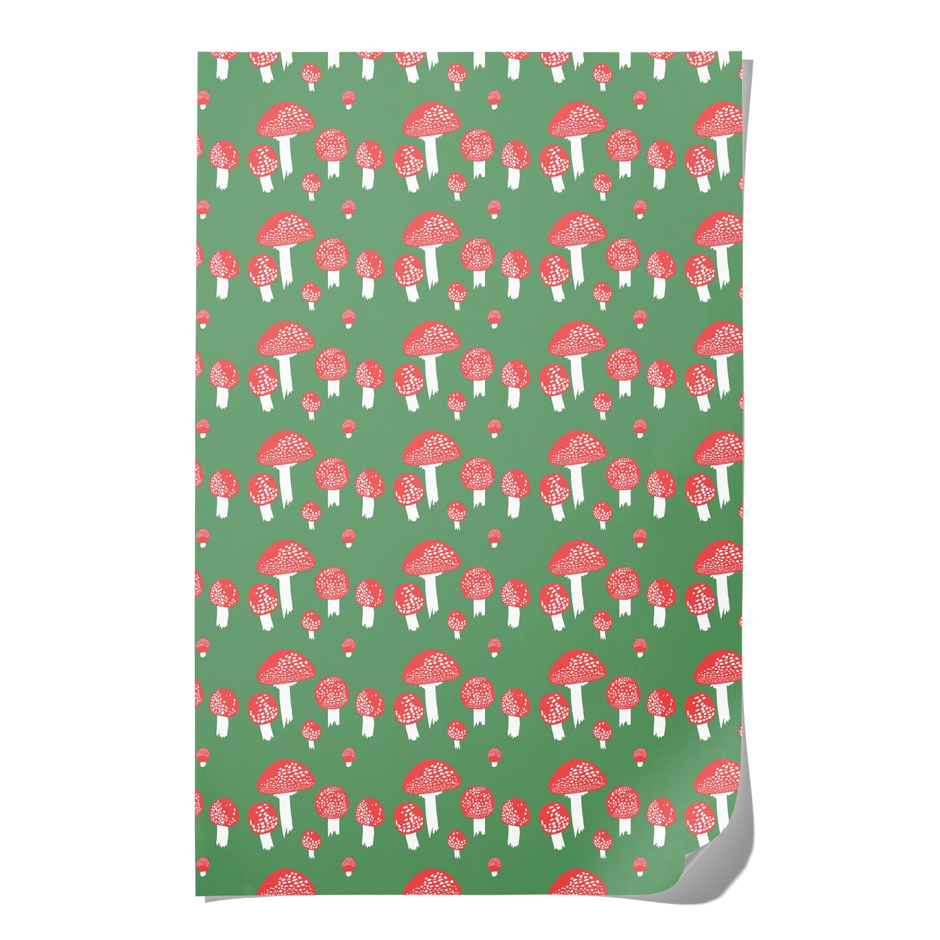Festive Mushrooms Wrapping Paper