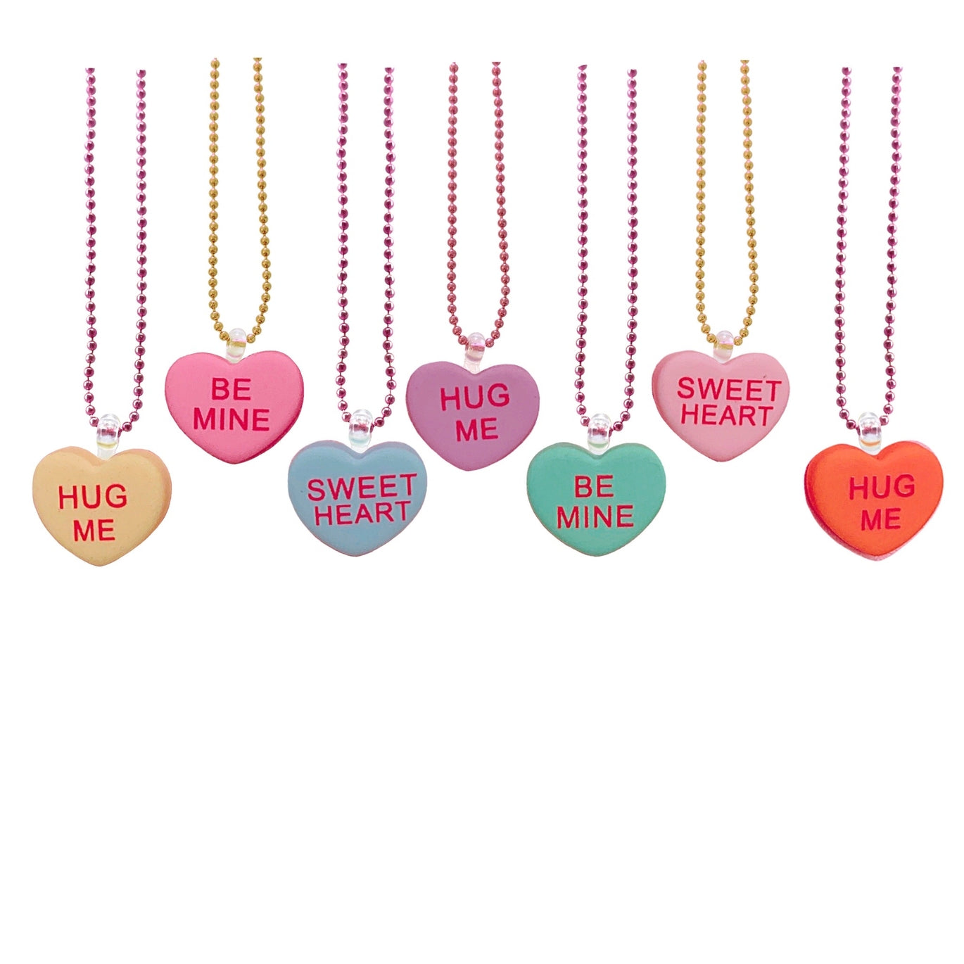 Candy Conversation Hearts Kids Necklace