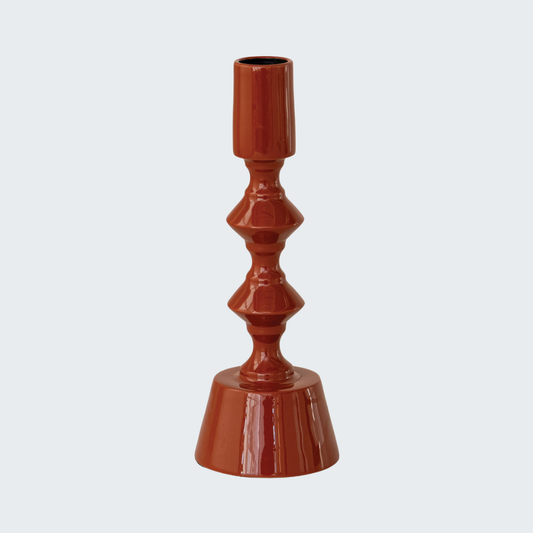 Enameled Cast Taper Holder