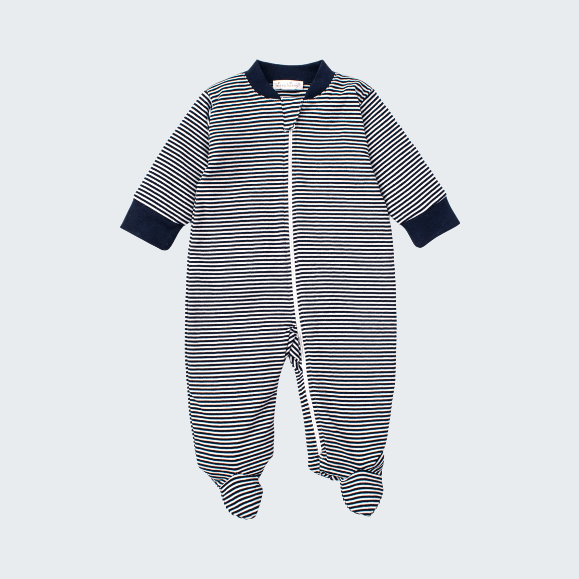 Essentials Stripe Zip Footie