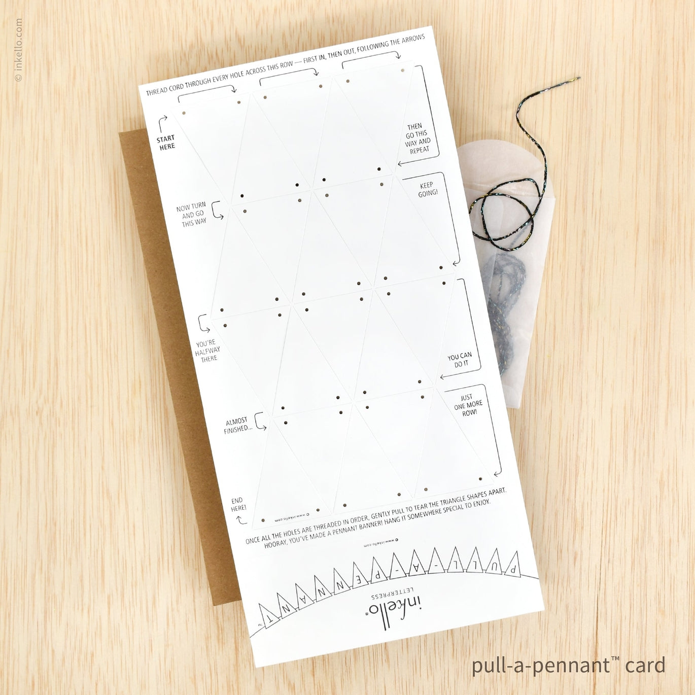 DIY Pull-A-Pennant™ Greeting Card