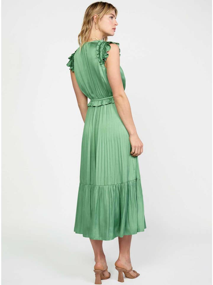 Ruffle Flutter Midi Dress