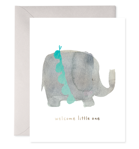 Welcome Little One Elephant Card