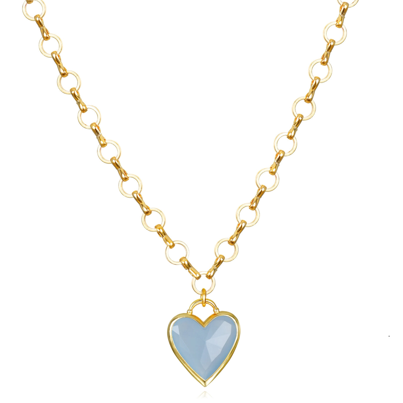 Framed Heart Petite Loop Necklace