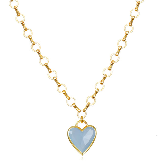 Framed Heart Petite Loop Necklace