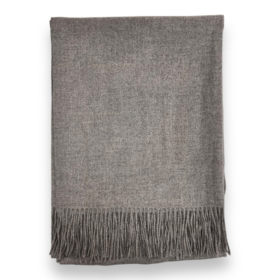 Solid Cashmere Blend Tasseled Scarf