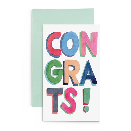 Colorful Congrats Enclosure Card