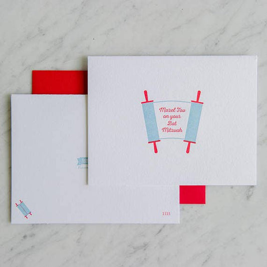 Bat Mitzvah Torah Card