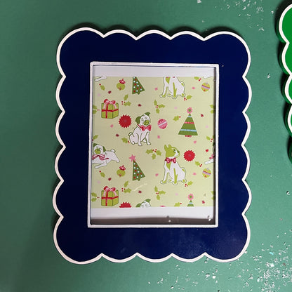 8x10 Blue Scalloped Photo Frame