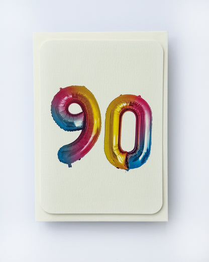 Birthday Balloon No. 90 Card
