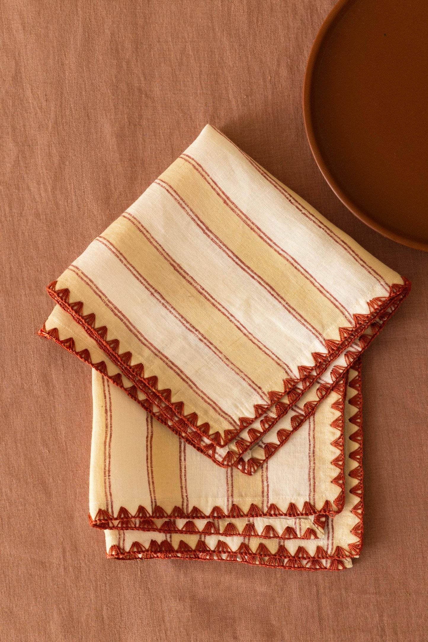 Linen Heritage Stripe Napkin Set of 2