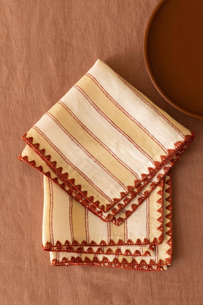 Linen Heritage Stripe Napkin Set of 2