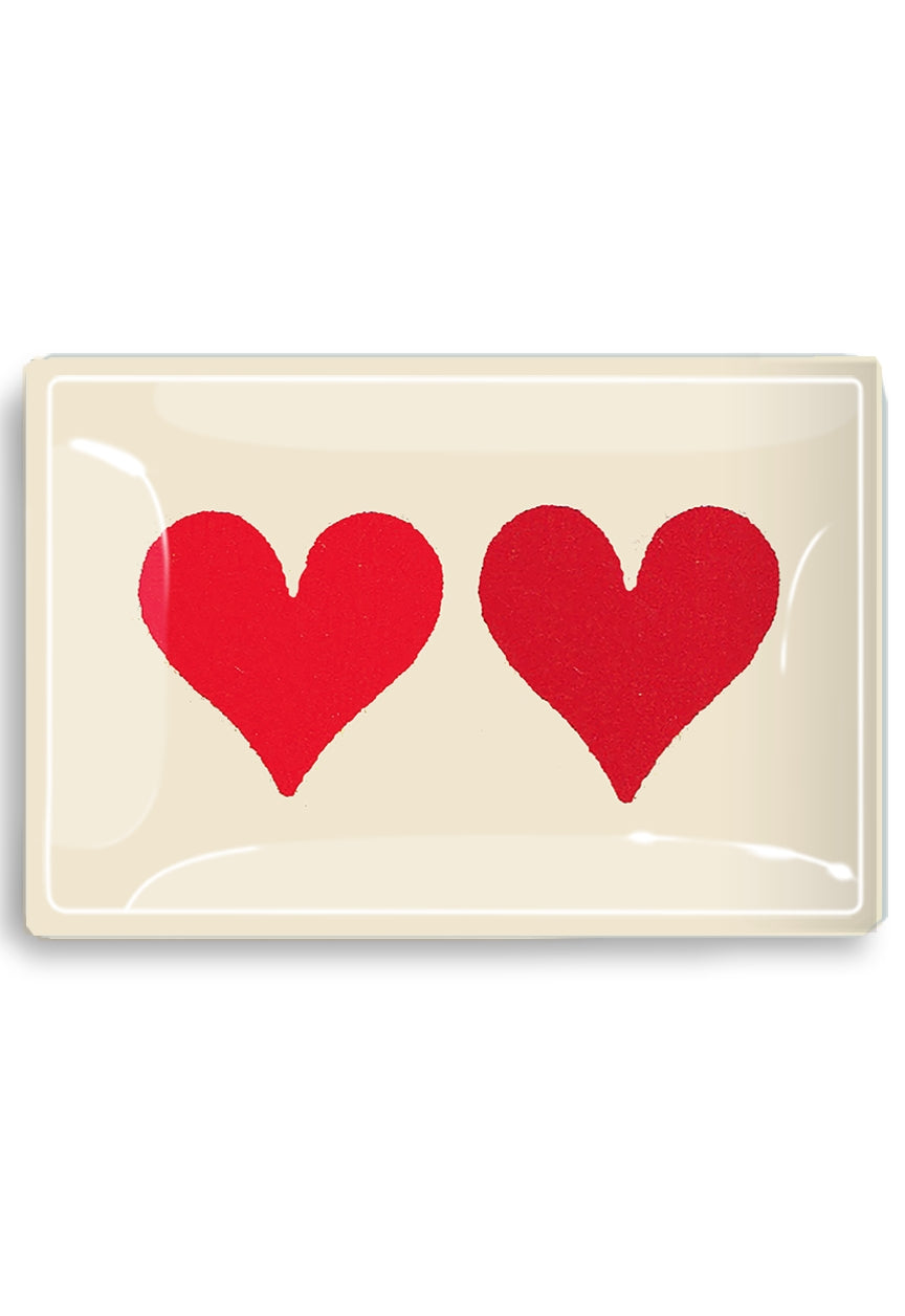 Pair of Hearts Decoupage Tray